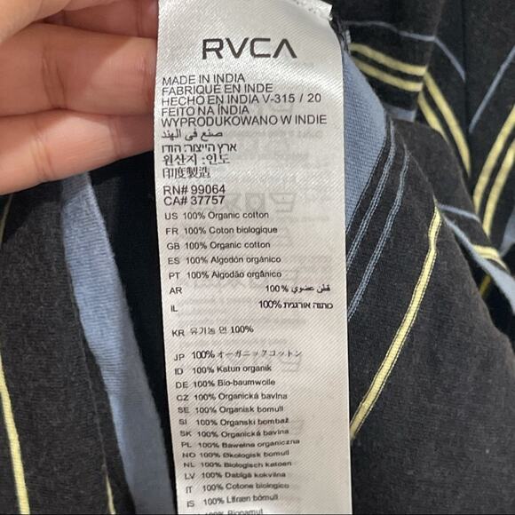 0363 NEW RVCA Boys Striped T-Shirt - Picture 9 of 9